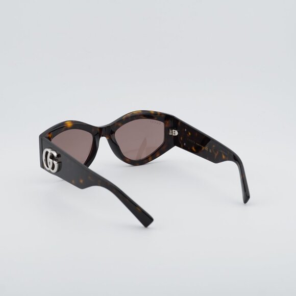 Gucci GG1951S 002 Sunglasses Havana Cat Eye Frame, Brown Lenses main image 4
